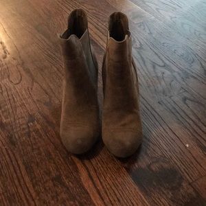 khaki colored booties